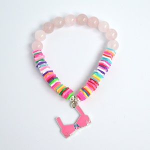 BREAST CANCER Pink Awareness Beaded Bracelet